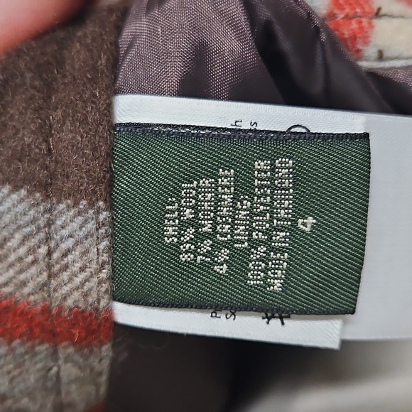 Eddie Bauer Skirt Womens 4 Brown Multi Plaid Wool Cashmere Blend Preppy Academia - Picture 6 of 6